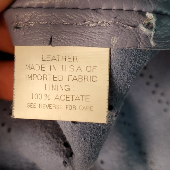 The Wrights Leather Eyelet Button Blouse Sz Small - Picture 7 of 8